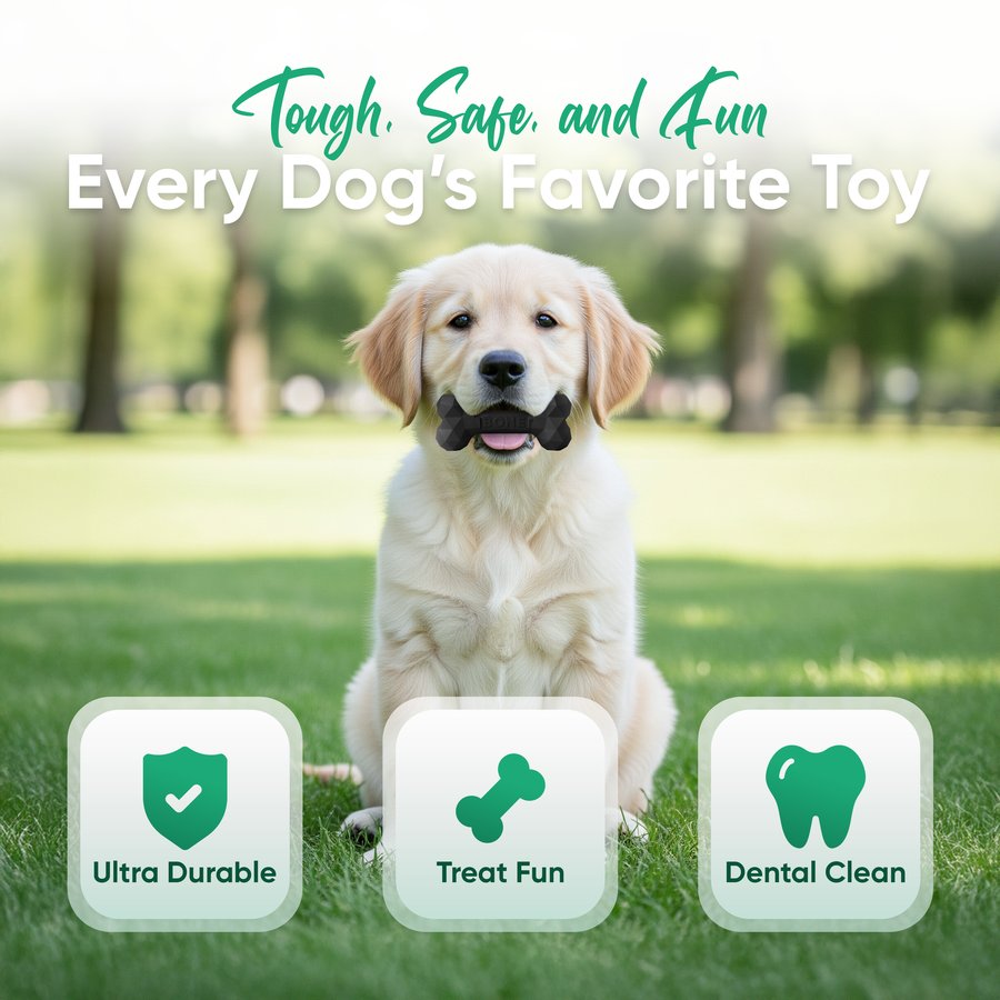 Natural Rubber Bone — Small Dogs & Puppies — photo 3