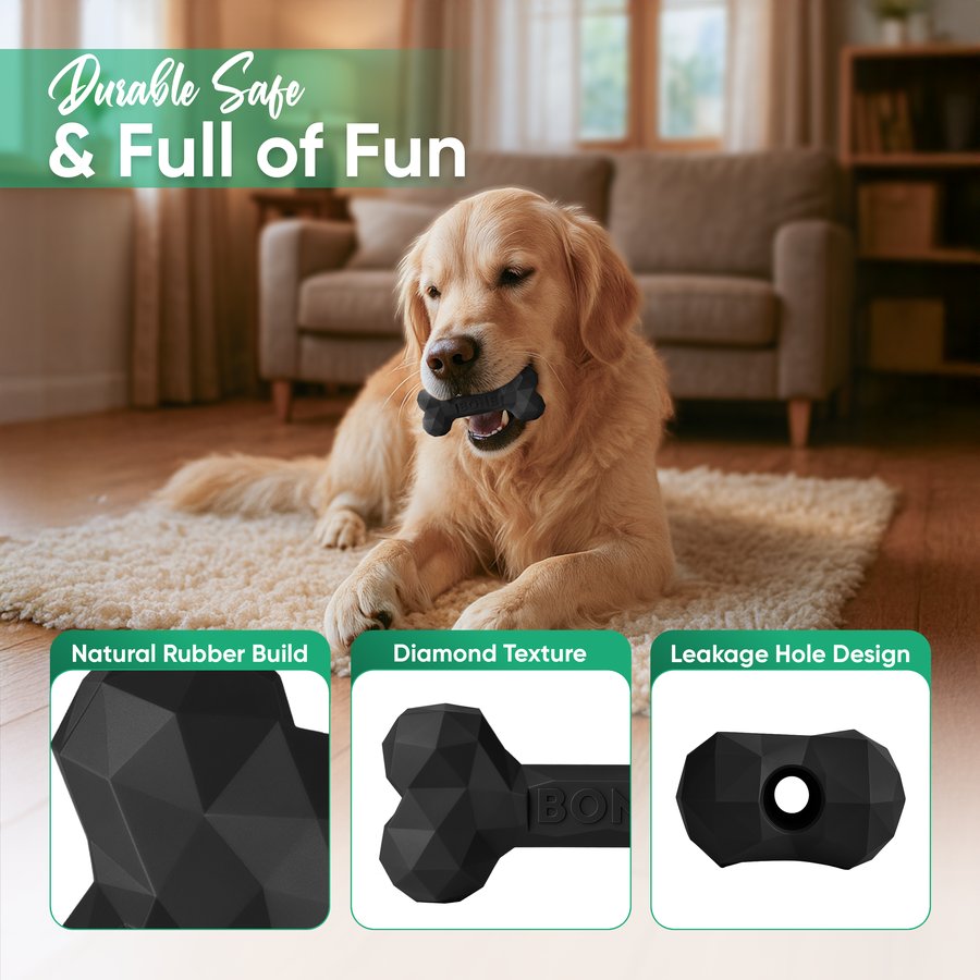 Natural Rubber Bone — Small Dogs & Puppies — photo 5